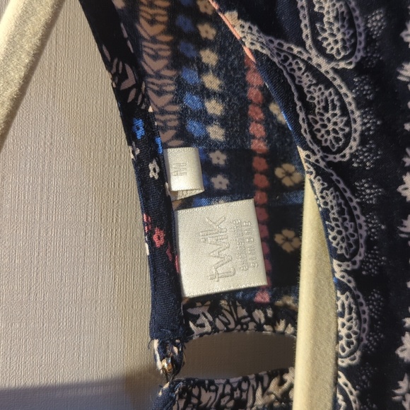 Navy Blue Patterned Summer Dress - Picture 4 of 7